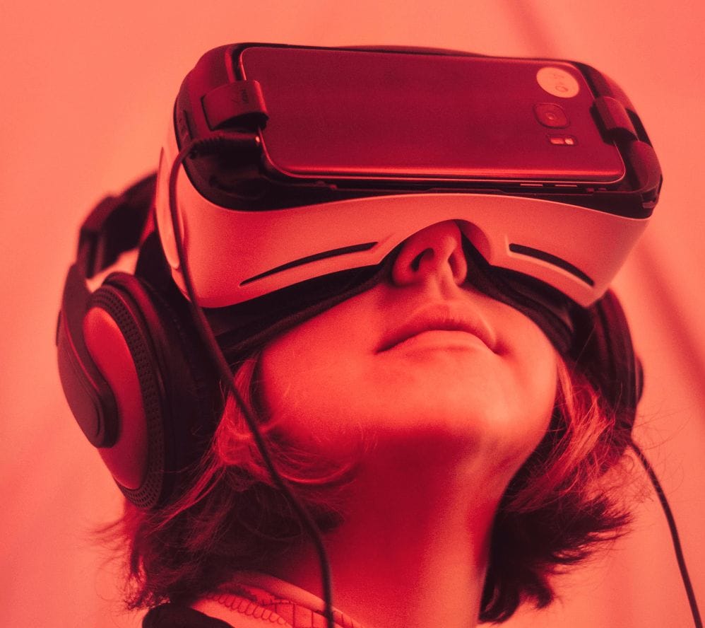 vr (1) Woman using VR headset