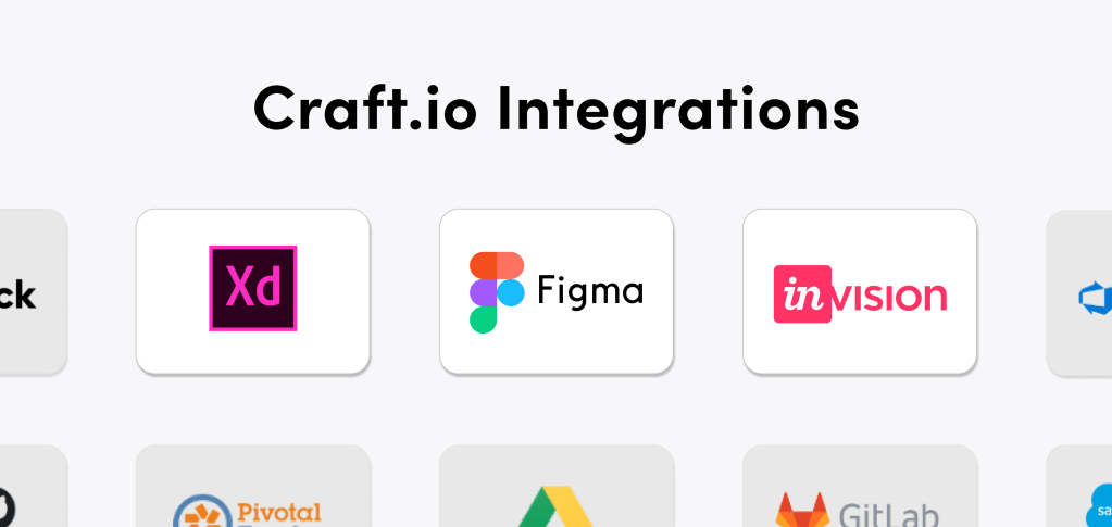craft.io integration with design tools